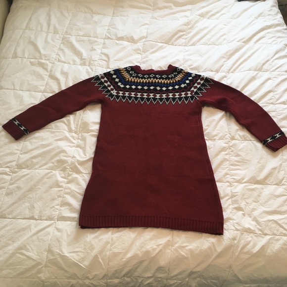 Reborn womens Icelandic style sweater red XL small fit. 3/4 sleeve 2/50💕 - Picture 2 of 6